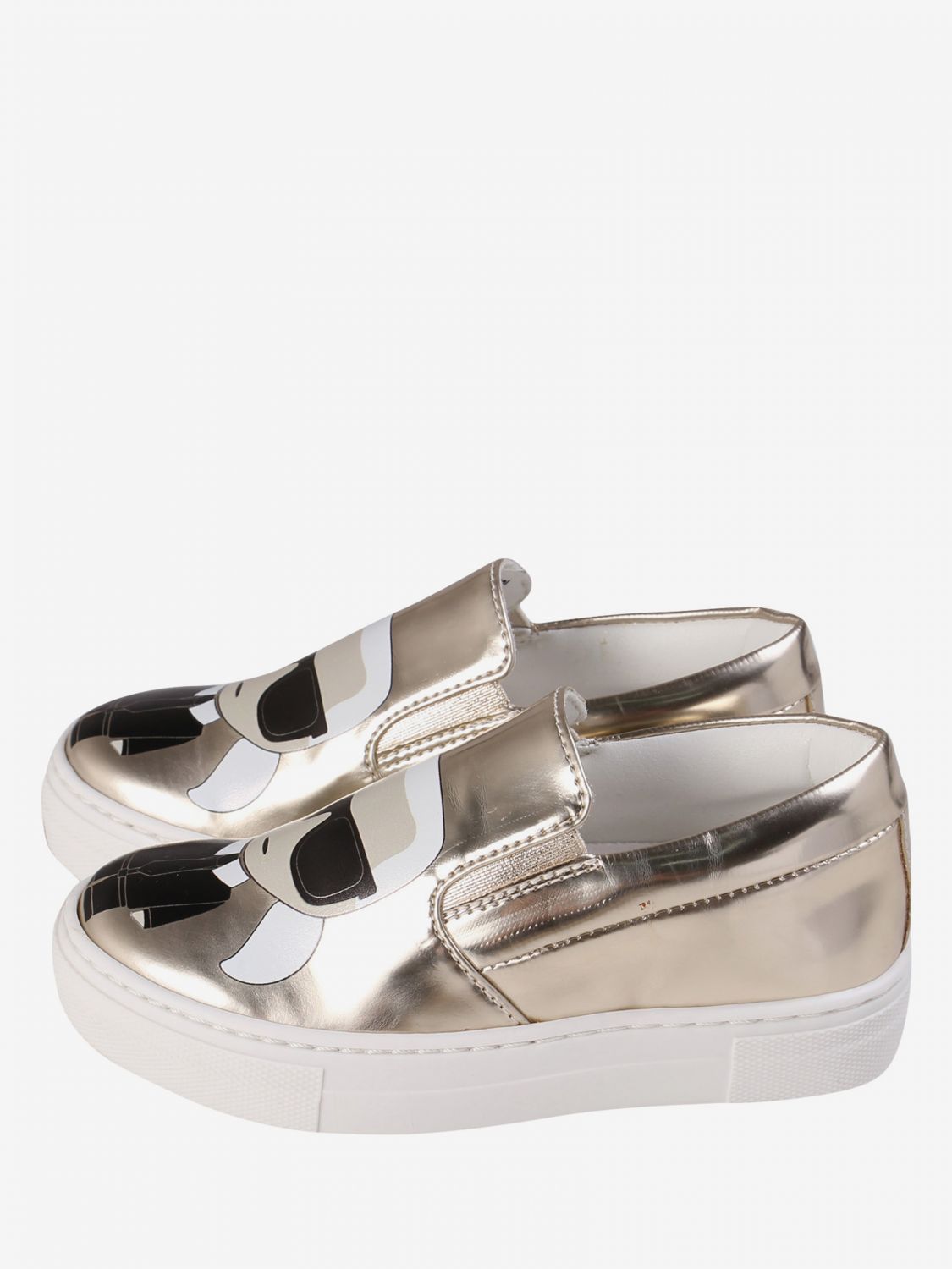 karl lagerfeld silver shoes