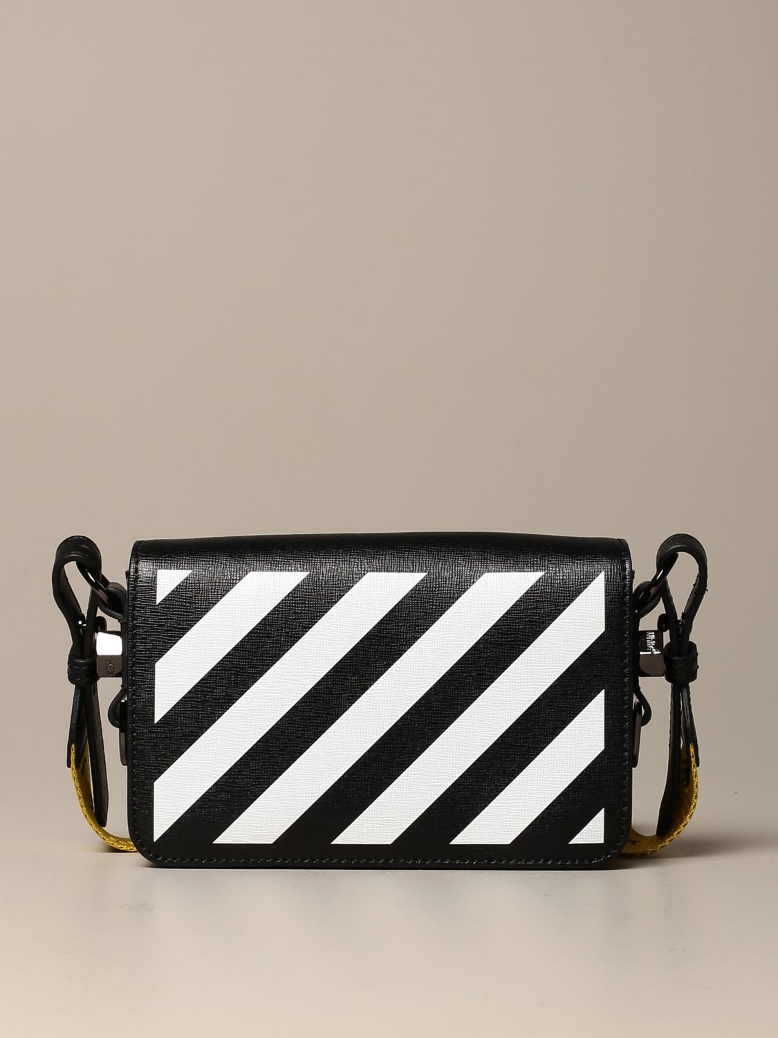 off white leather shoulder bag