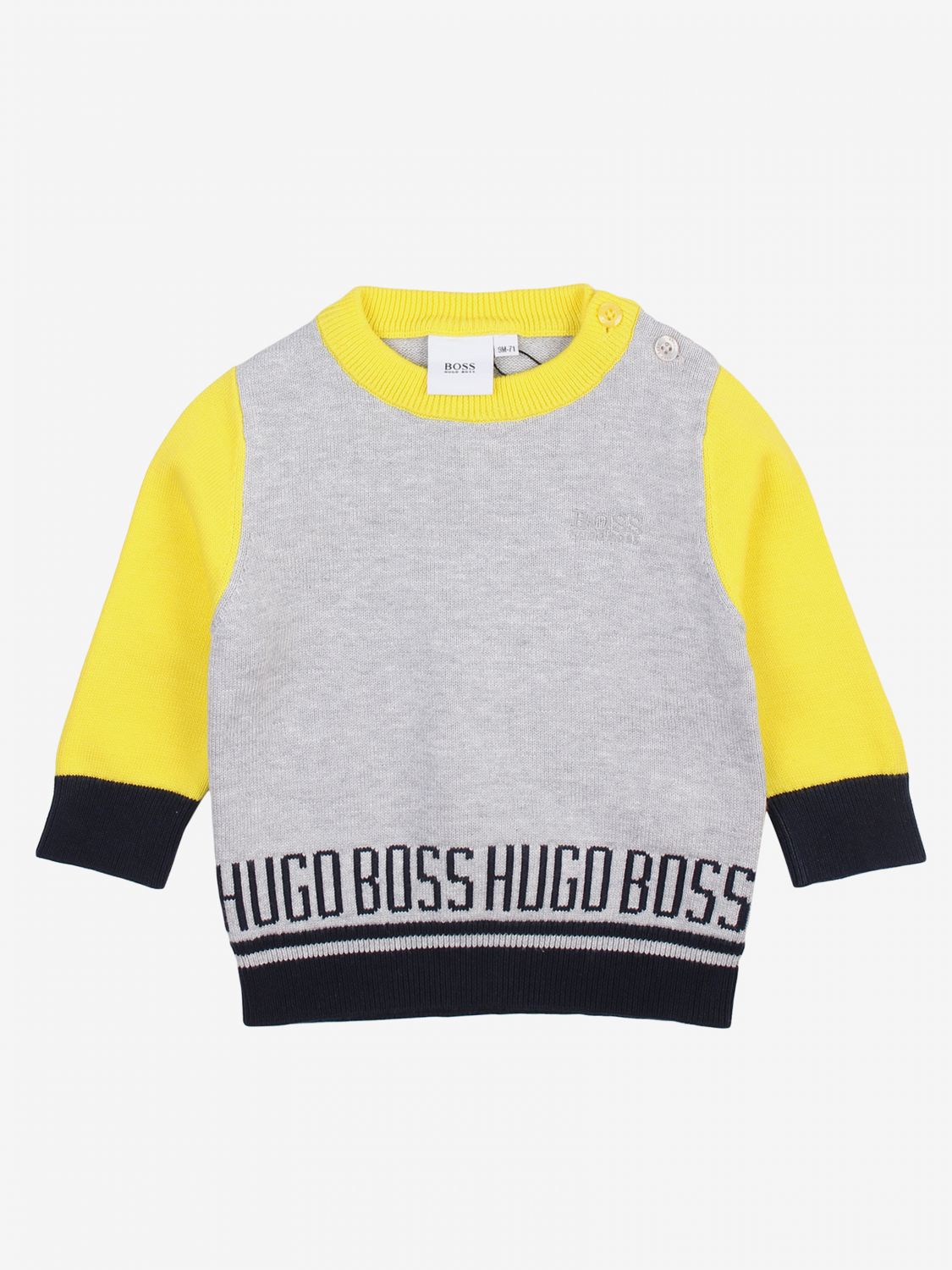 Boss Outlet: sweater for boys - Grey | Boss sweater j05782 online at ...