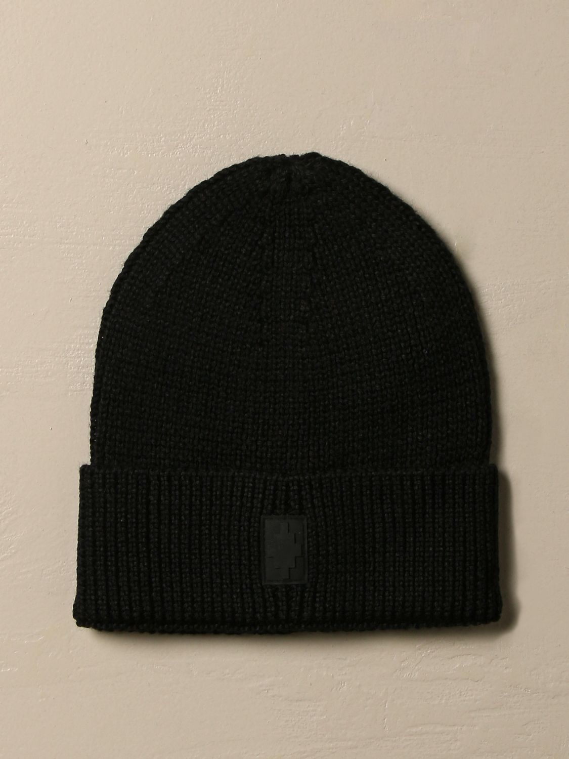MARCELO BURLON: Cappello in misto lana con logo - Nero | Cappello Marcelo  Burlon CMLC007E20KNI002 GIGLIO.COM