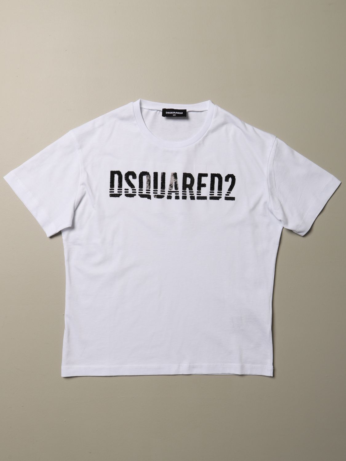 dsquared2 dan fit t shirt wit