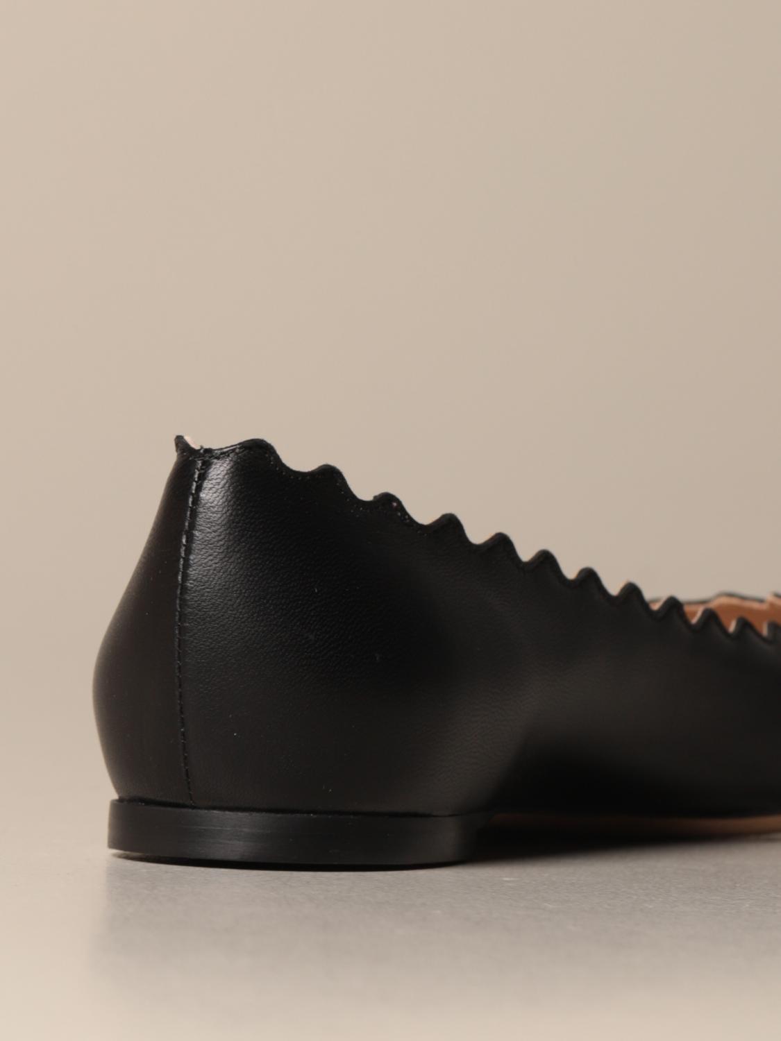 chloe flats black