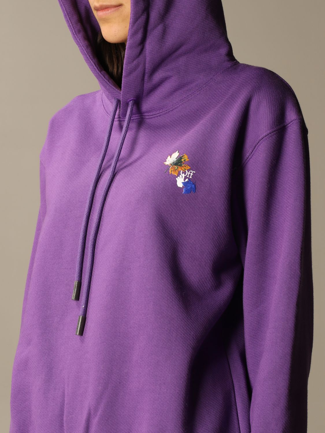 felpa viola off white