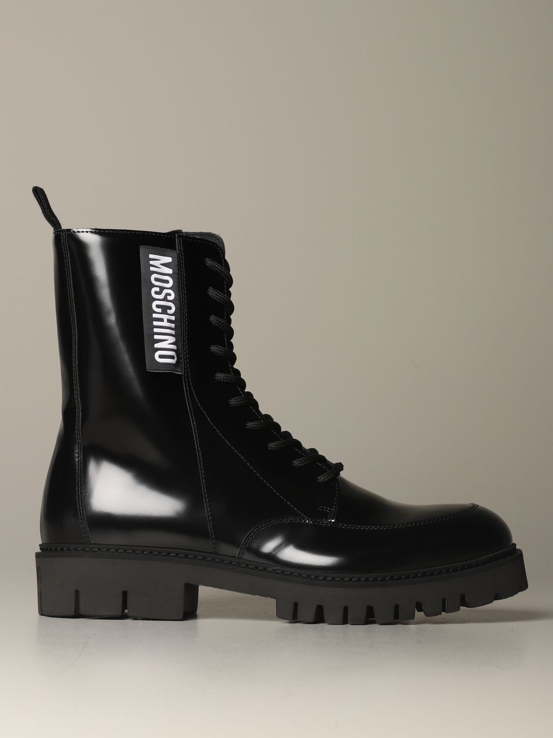 moschino combat boots