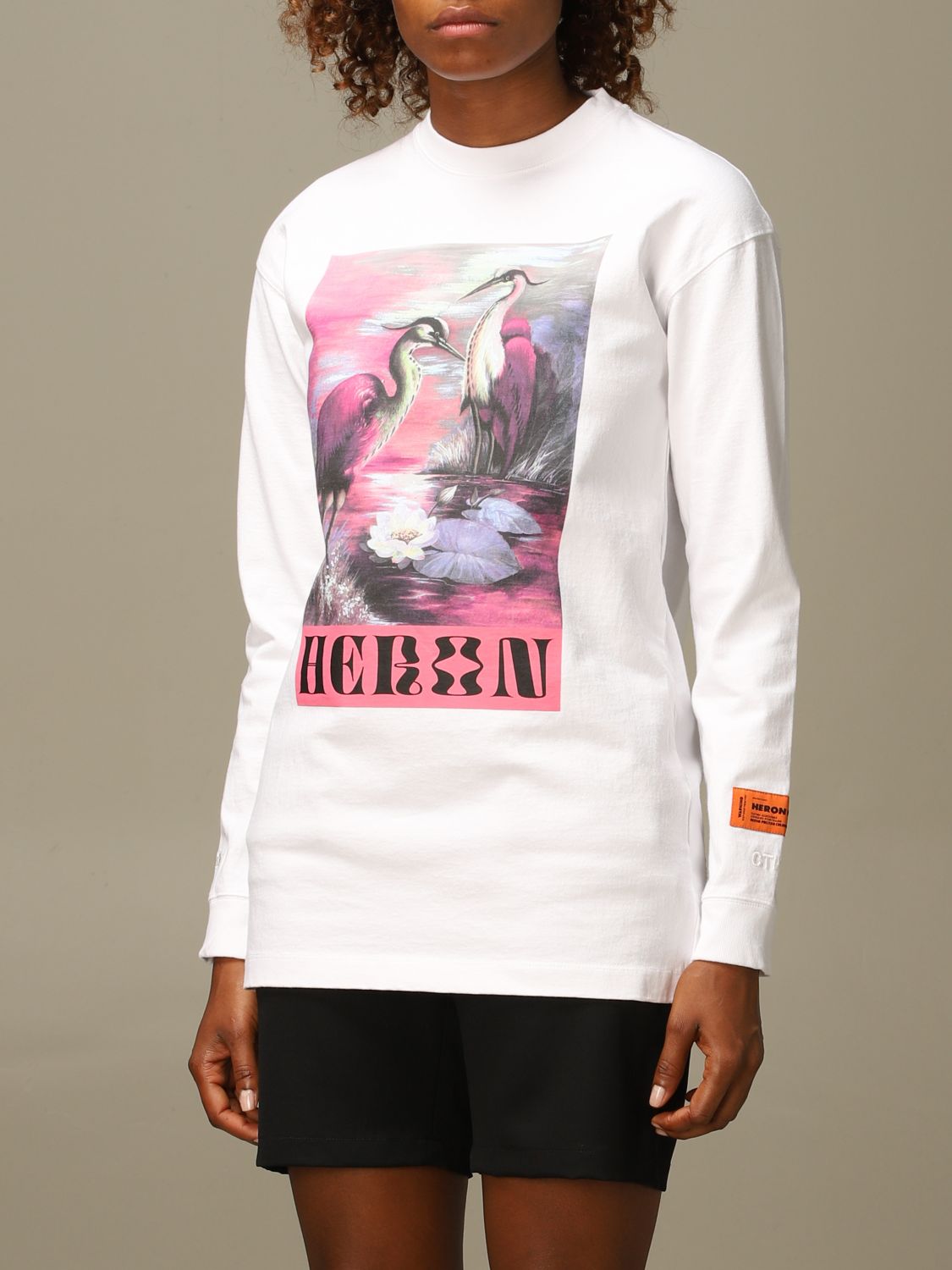 heron preston pink t shirt