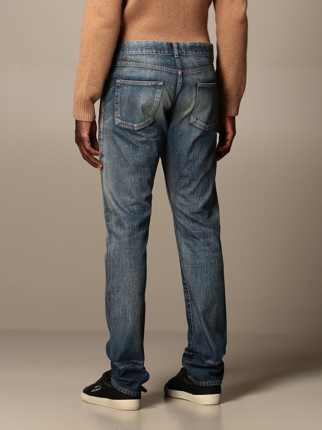 SAINT LAURENT: jeans in used denim - Denim | Saint Laurent jeans 597052