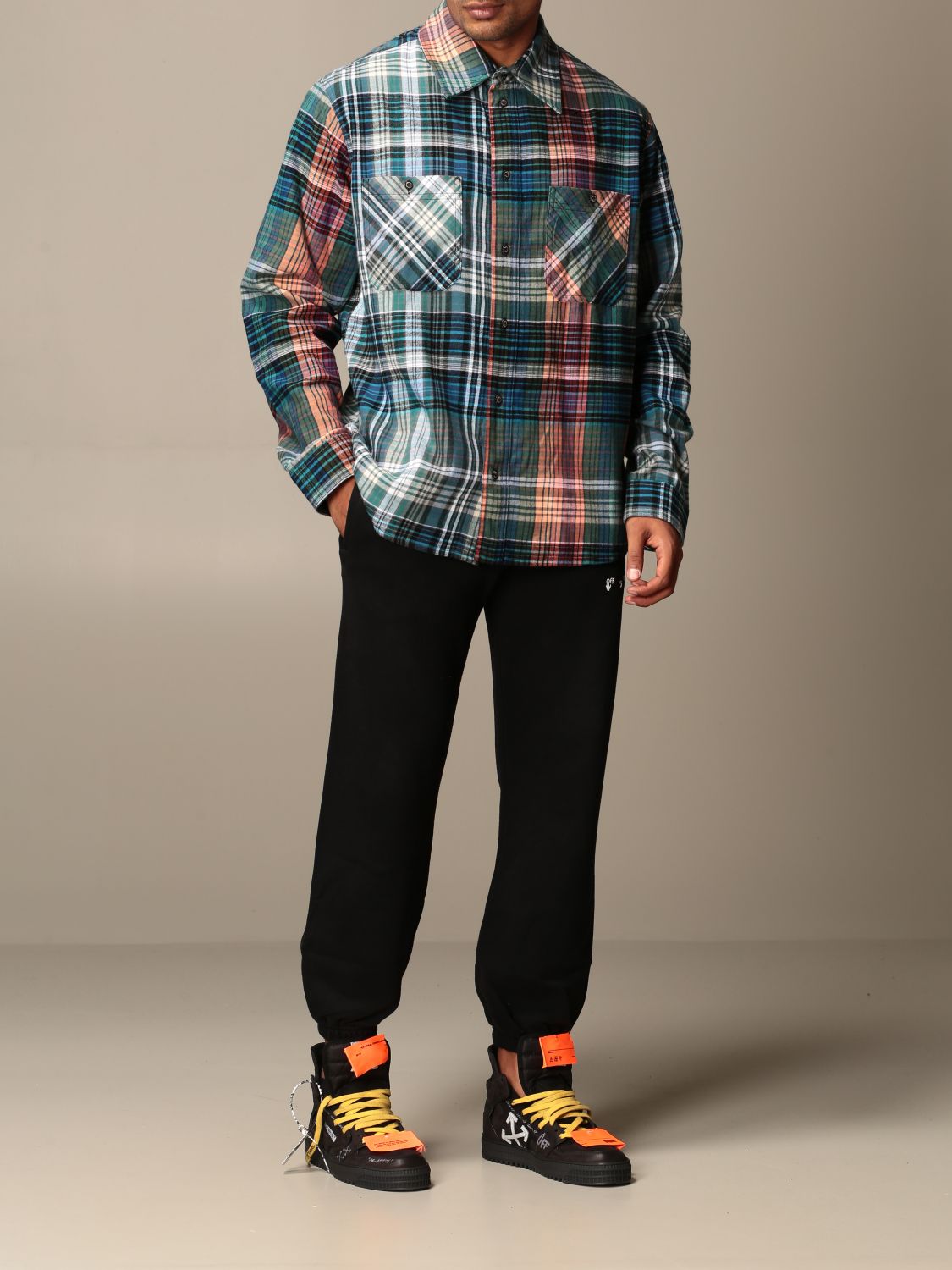 mens off white flannel