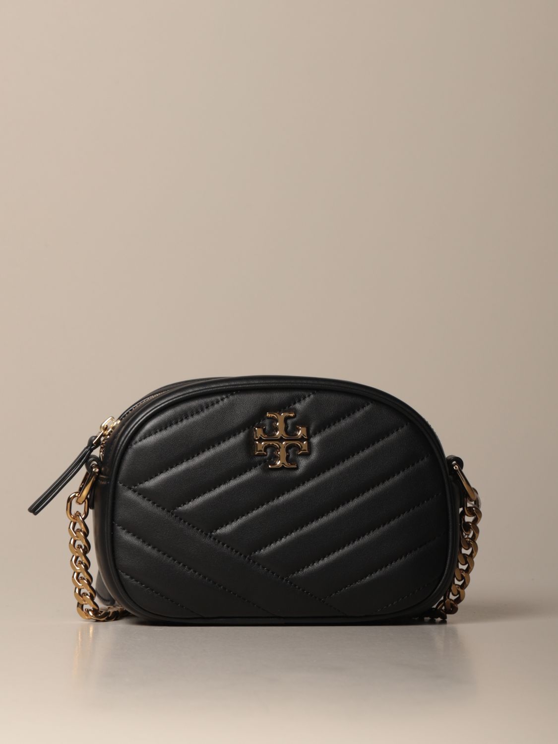 TORY BURCH: Kira bag in quilted leather - Black | Tory Burch crossbody bags  60227 online on 