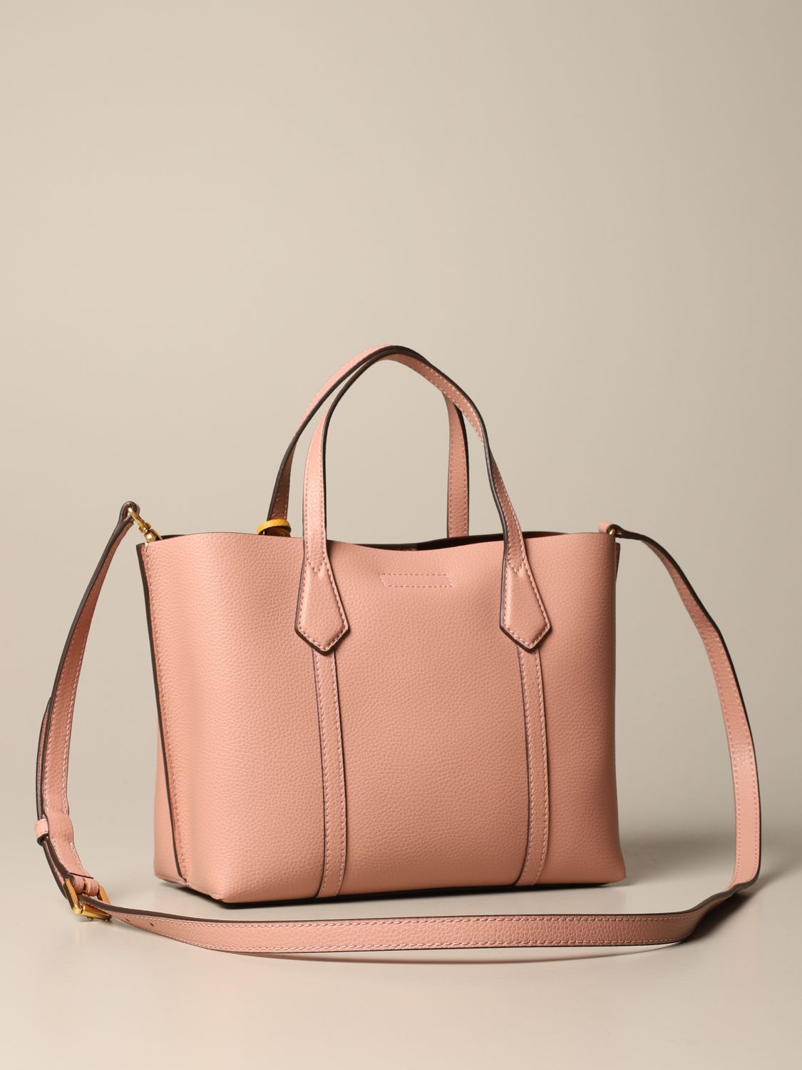 TORY BURCH: Perry bag in textured leather - Pink  Tory Burch tote bags  53245 online at