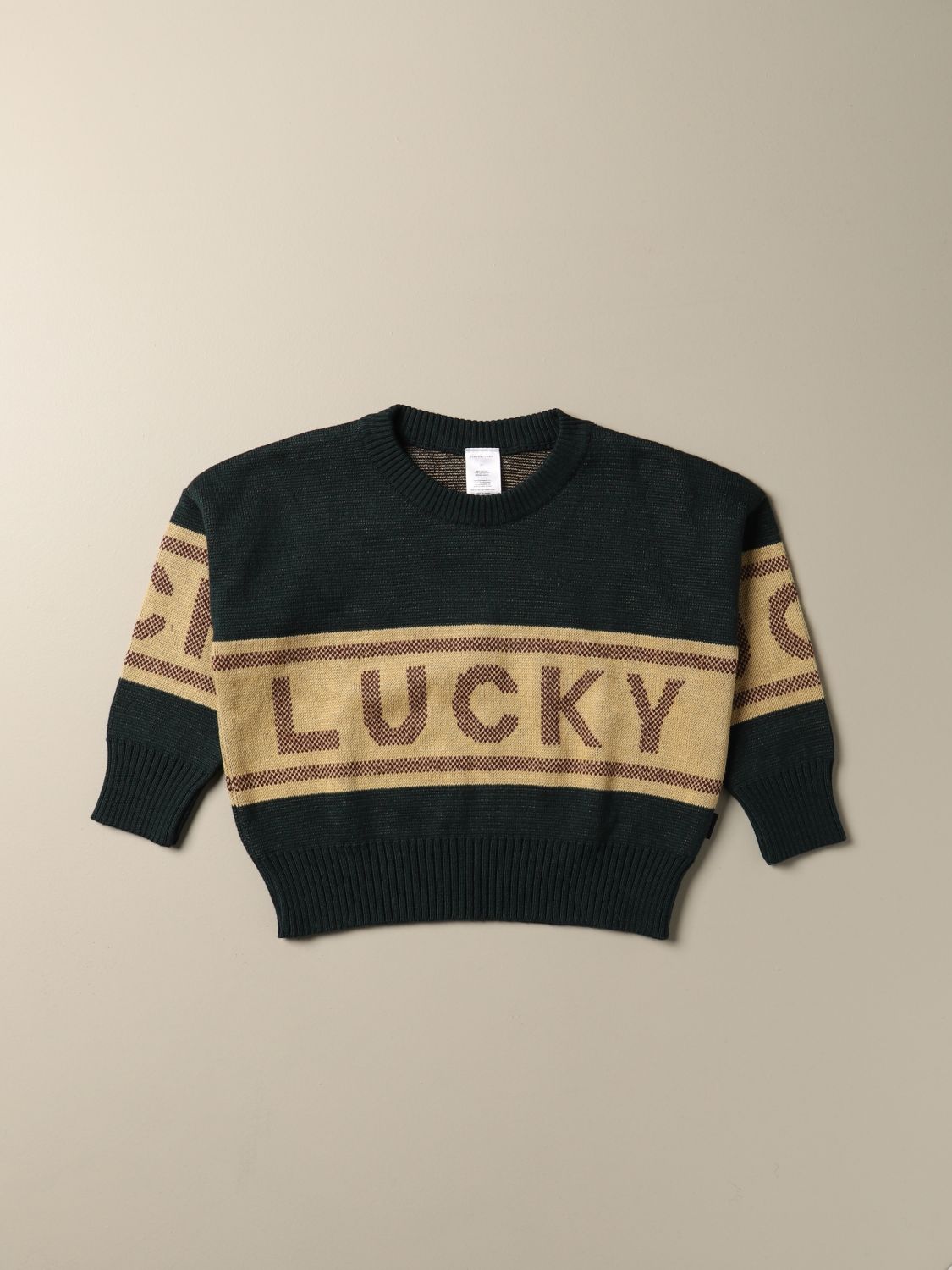 green lucky sweater