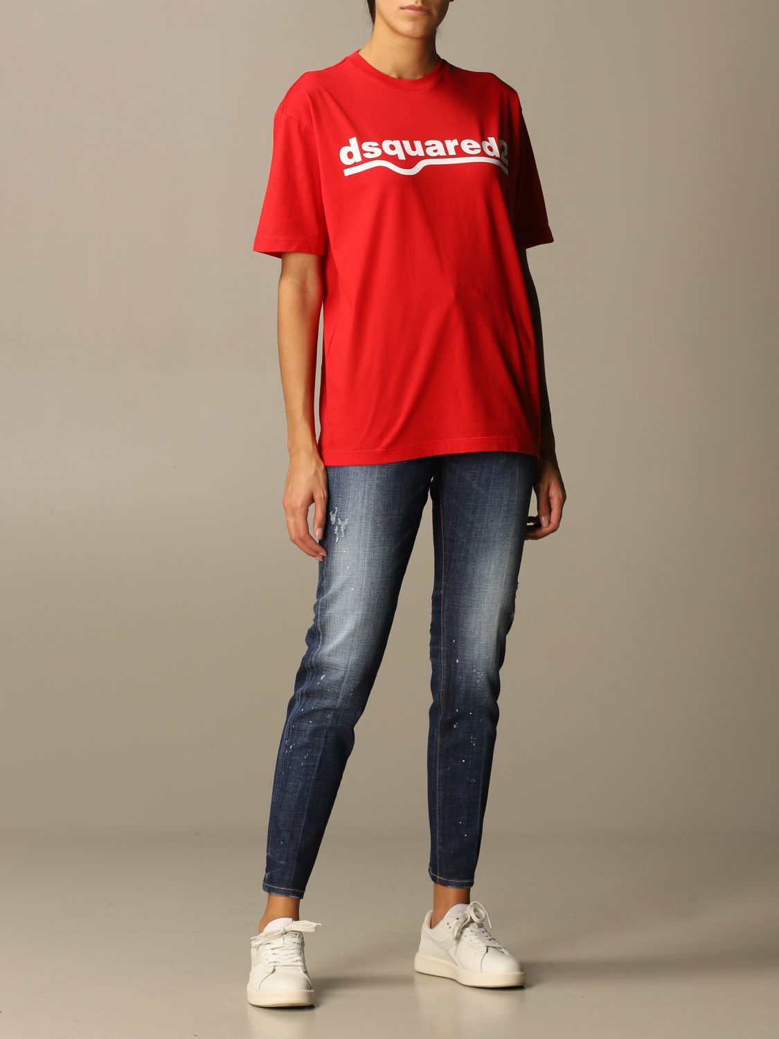 dsquared red t shirt