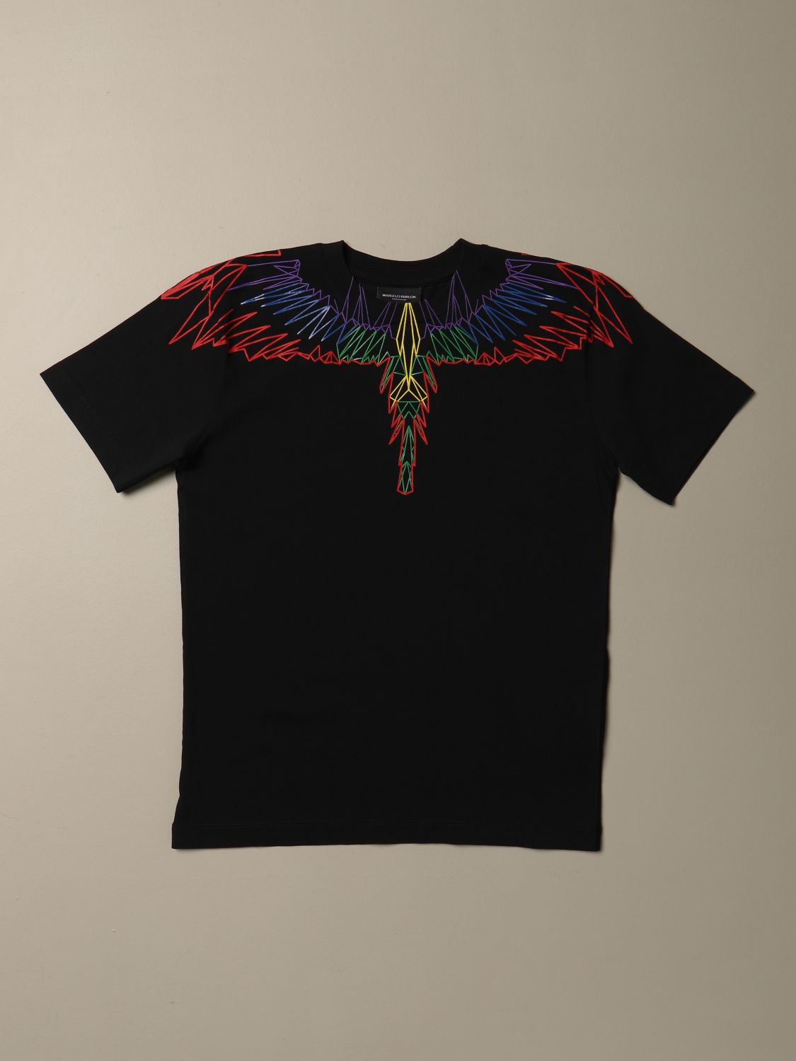 Marcelo Burlon Outlet: T-shirt with wings print - Black | Marcelo ...