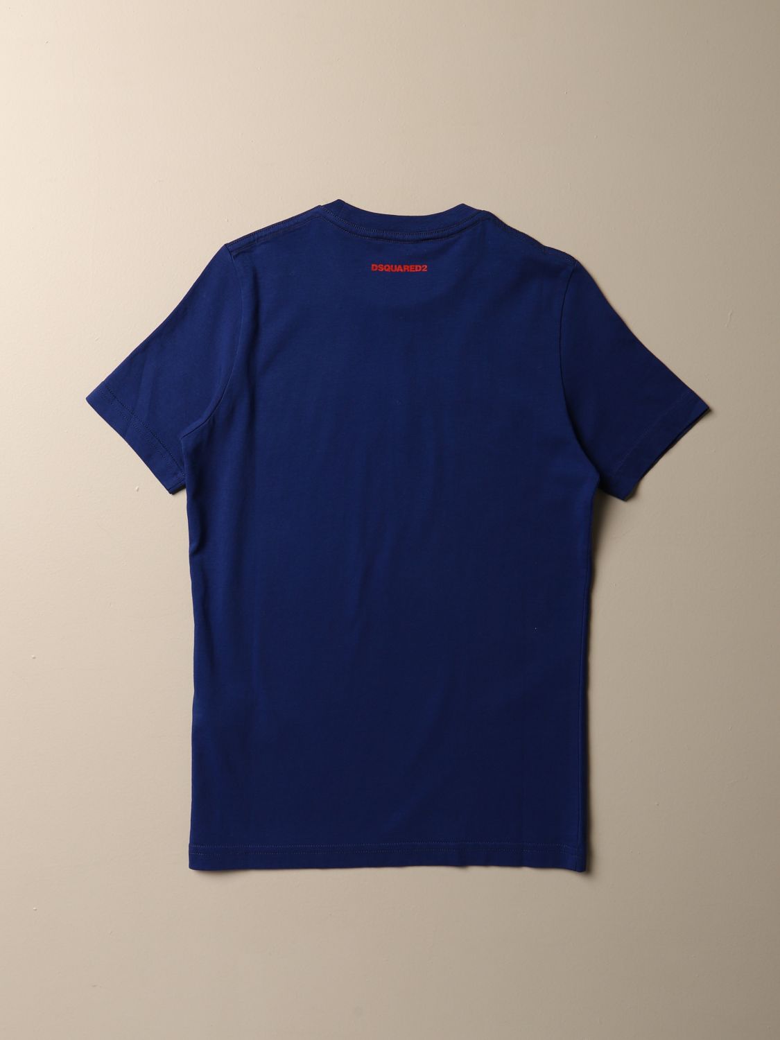 Dsquared2 Junior Outlet Tshirt in cotton with DSQ2 logo Royal Blue