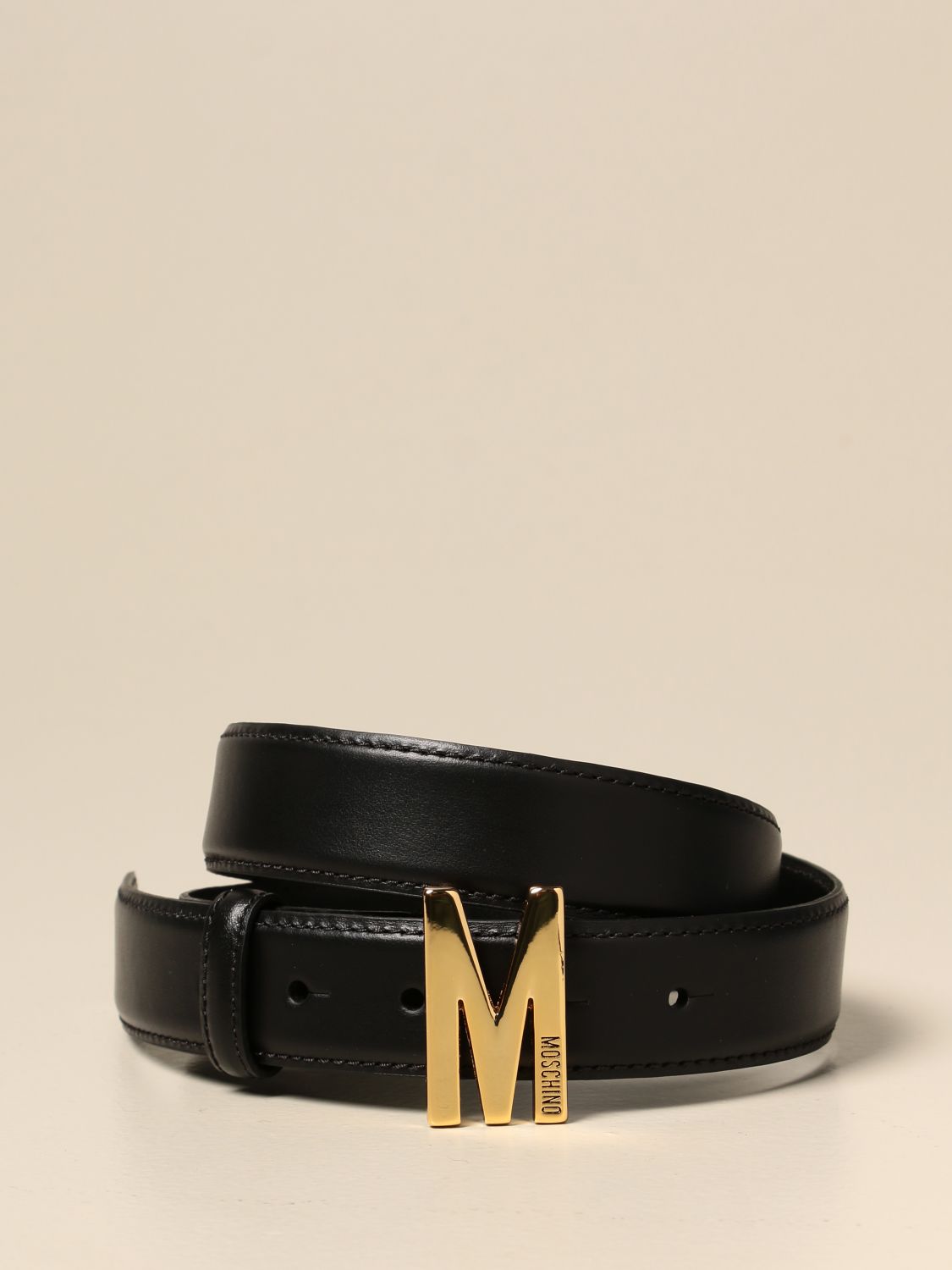 moschino leather belt