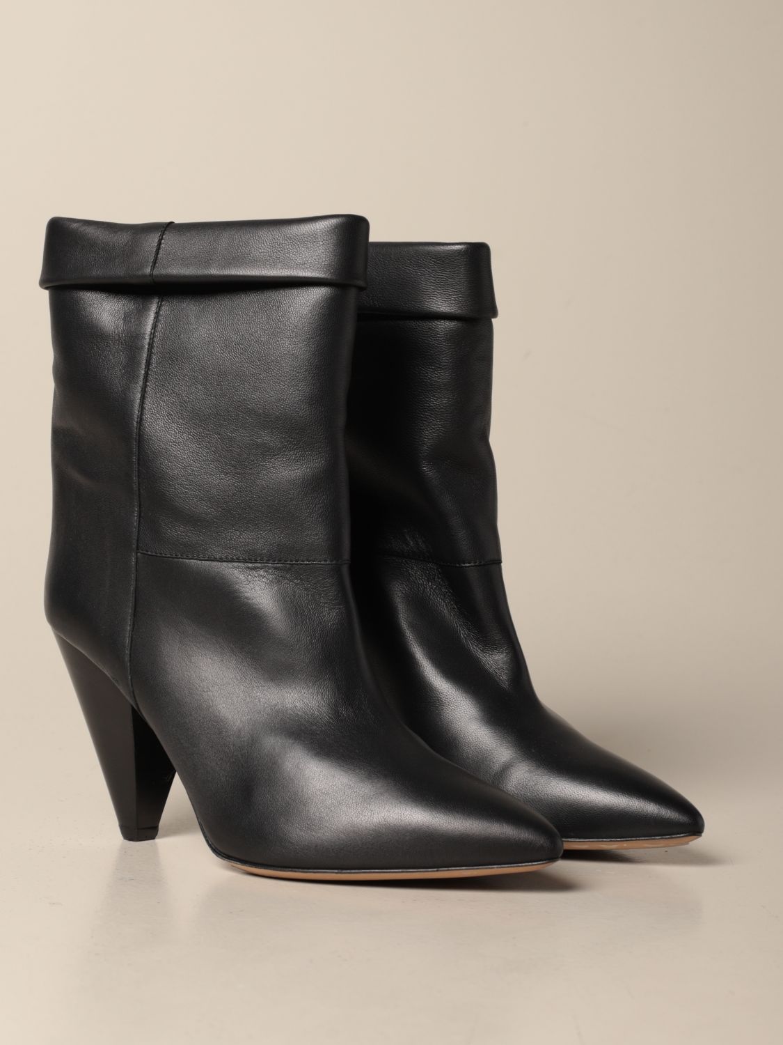 Marant Outlet: boot in lambskin - Black | Isabel Marant boots BO056020A043S on GIGLIO.COM