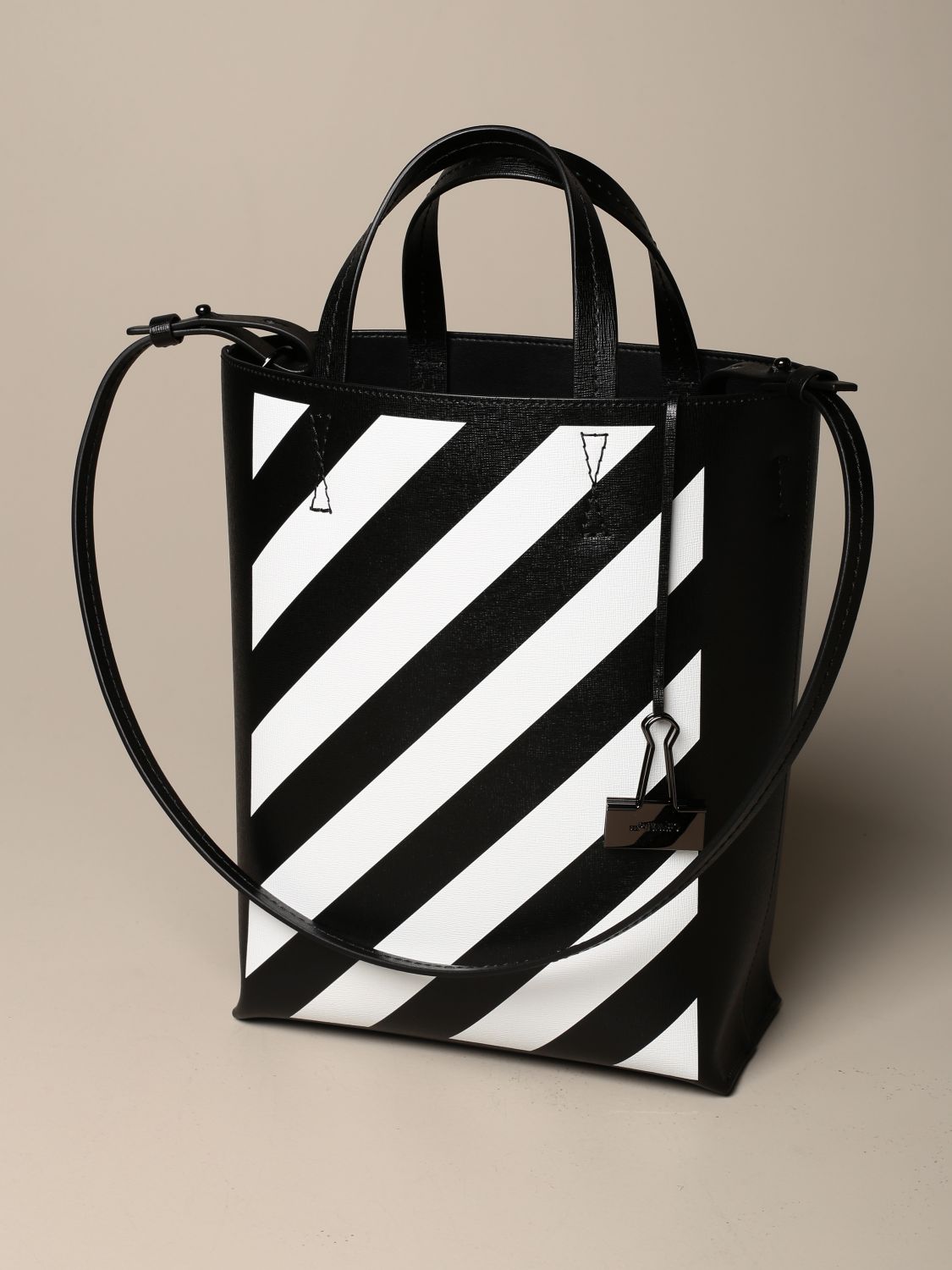 OFF-WHITE: tote bags for women - White  Off-White tote bags  OWNA039E20LEA003 online at