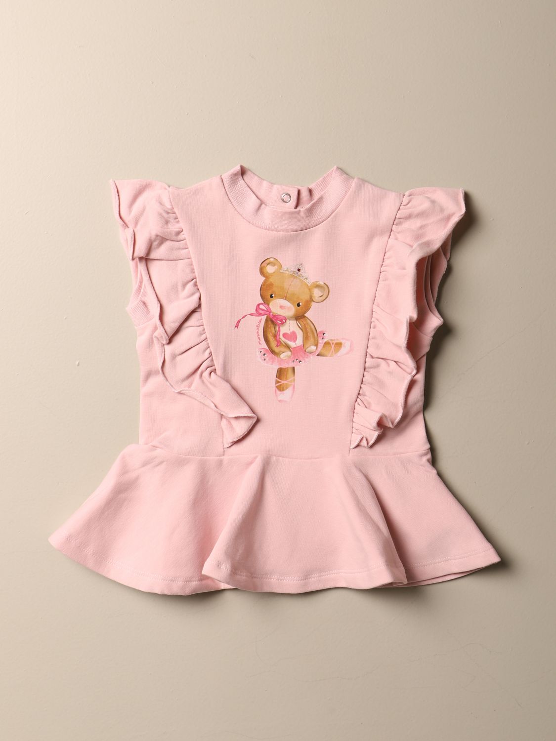 Monnalisa Outlet: dress with teddy bear print - Onion | Romper