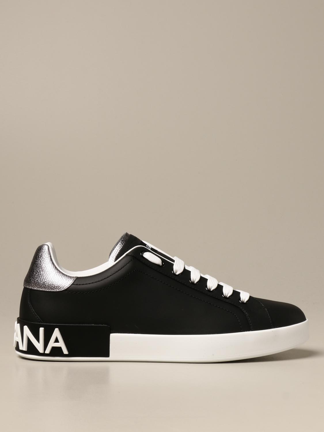 men's black dolce and gabbana trainers
