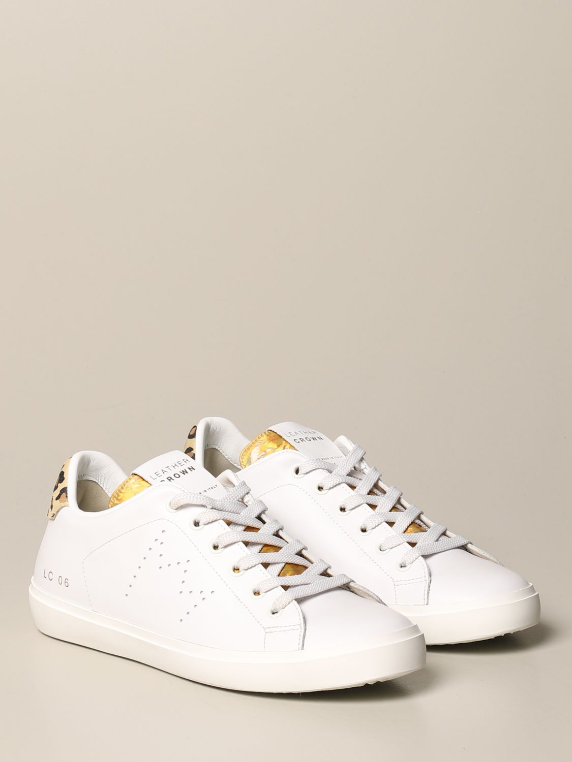 leather crown womens sneakers