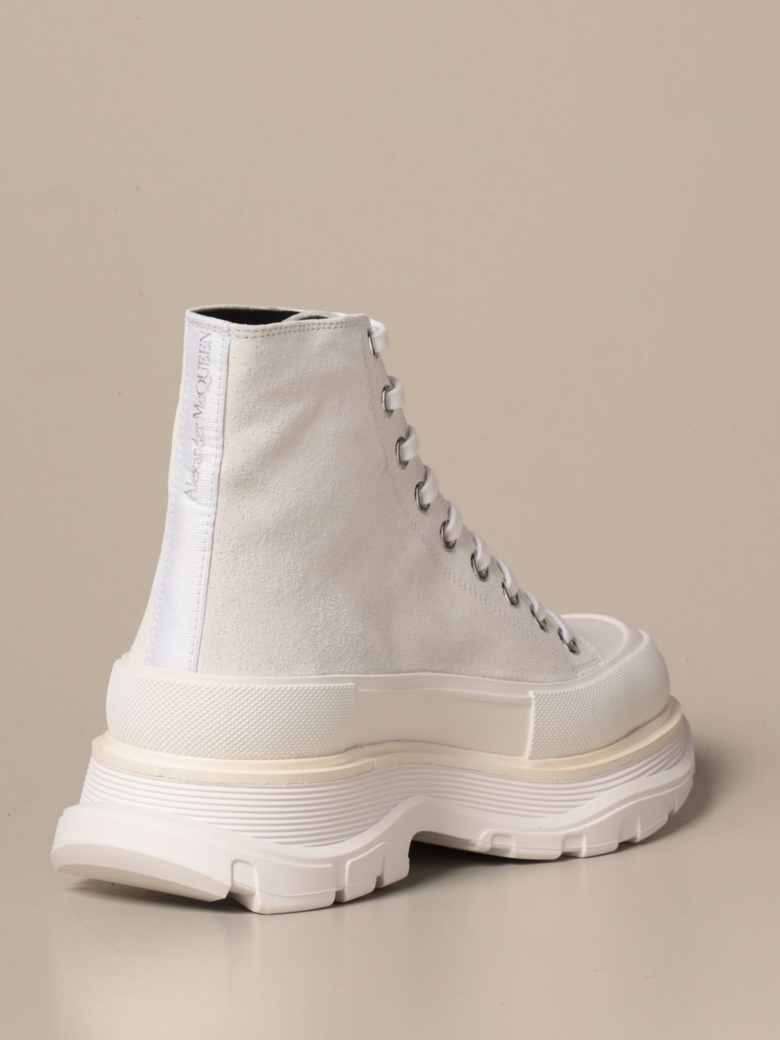 white mcqueen boots