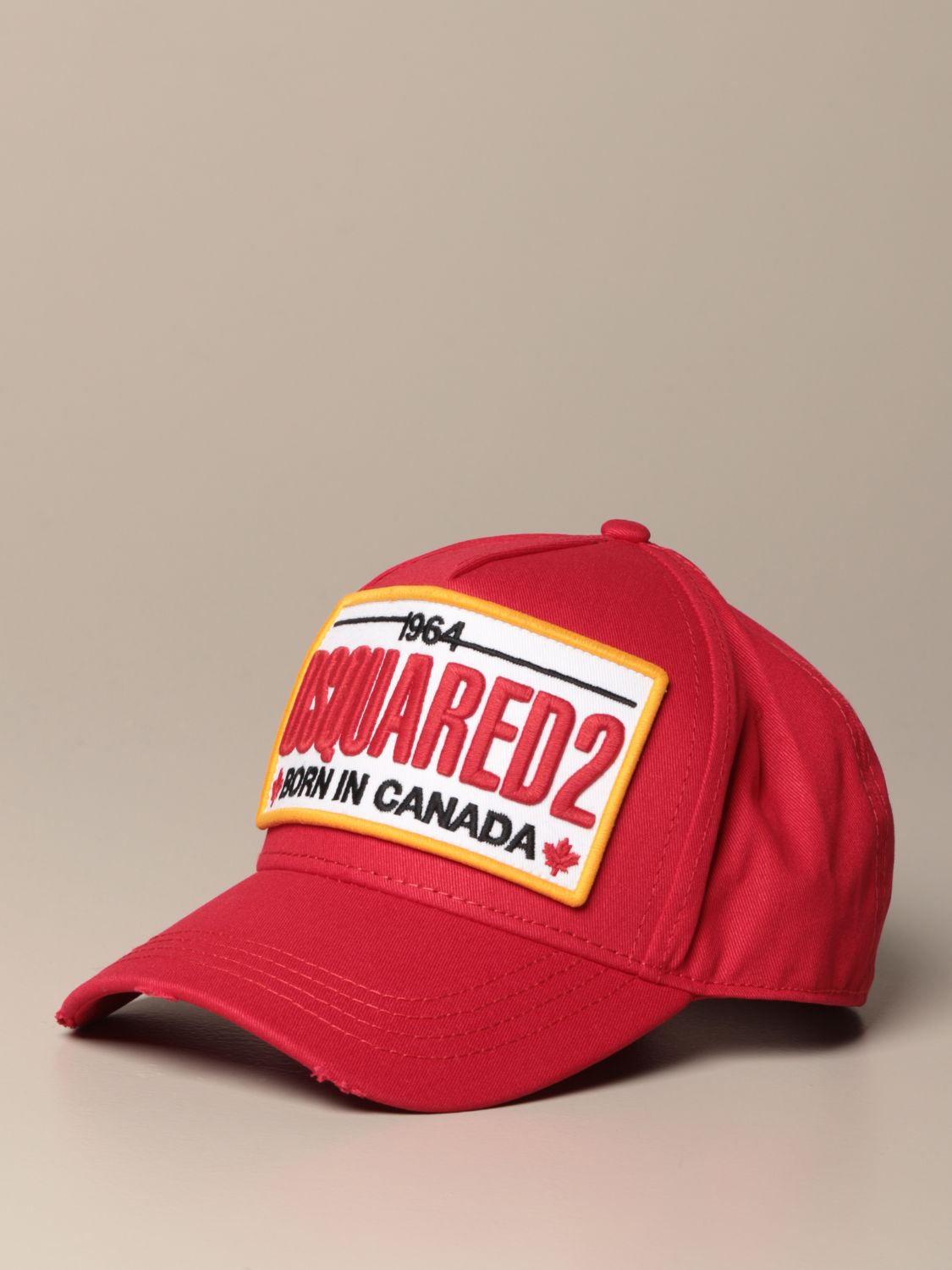 wat betreft Instrument Lodge Dsquared2 Outlet: baseball cap with embroidered logo - Red | Dsquared2 hat  BCM0354 05C00001 online on GIGLIO.COM