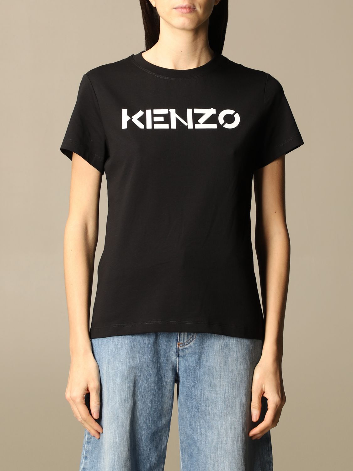 Incubus Golf Onrecht Kenzo Outlet: cotton t-shirt with logo - Black | Kenzo t-shirt FA62TS8414SJ  online on GIGLIO.COM