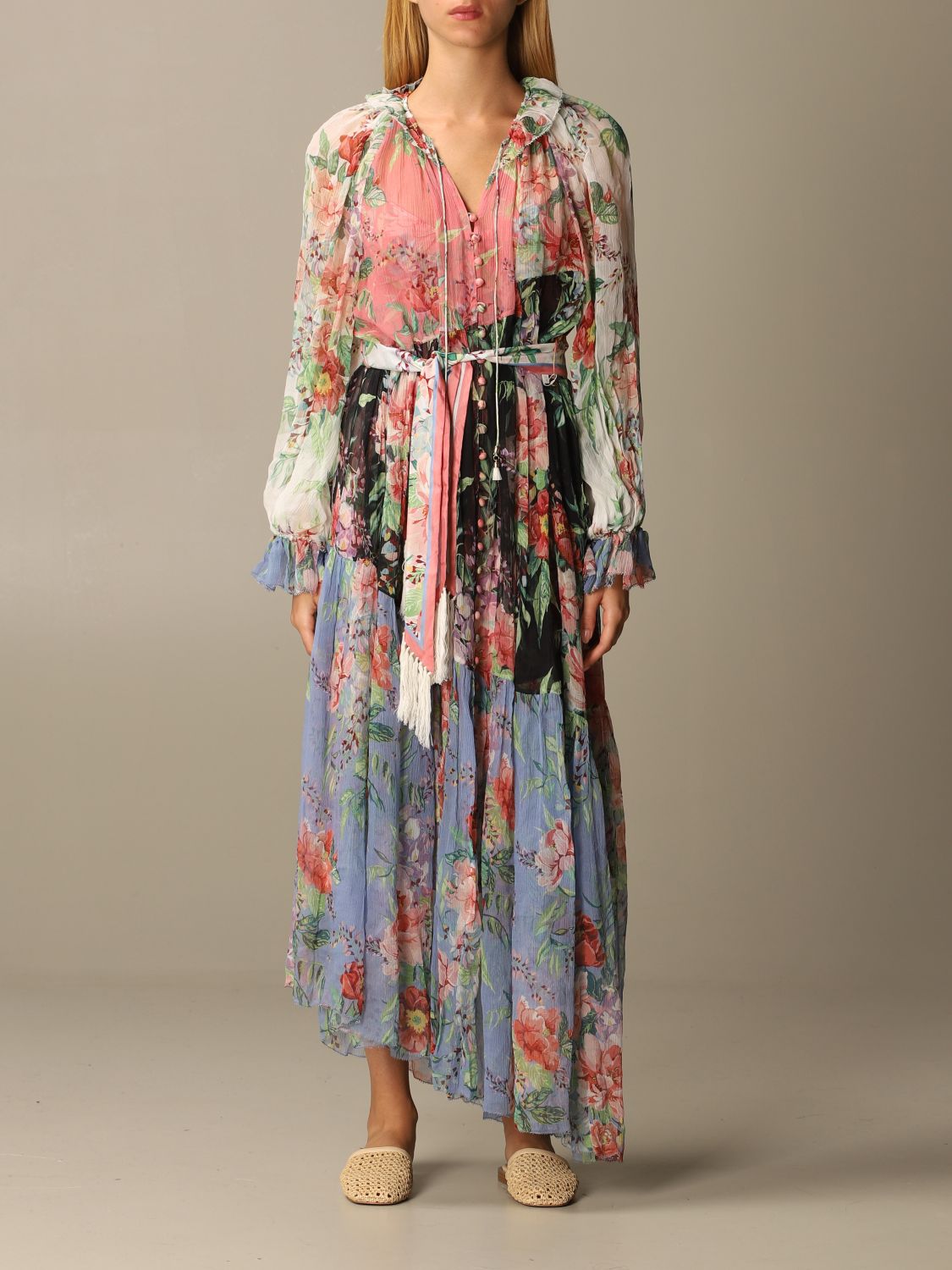 ZIMMERMANN: dress with floral pattern - Multicolor | Zimmermann dress ...