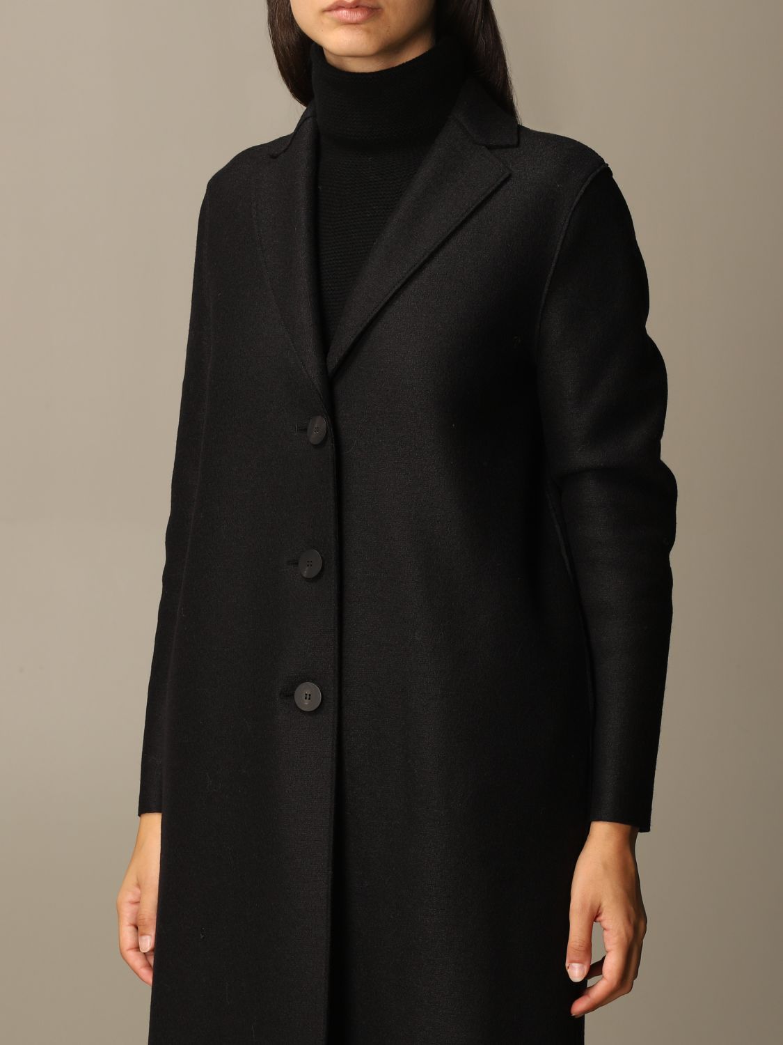 HARRIS WHARF LONDON: Coat women | Coat Harris Wharf London Women Black ...