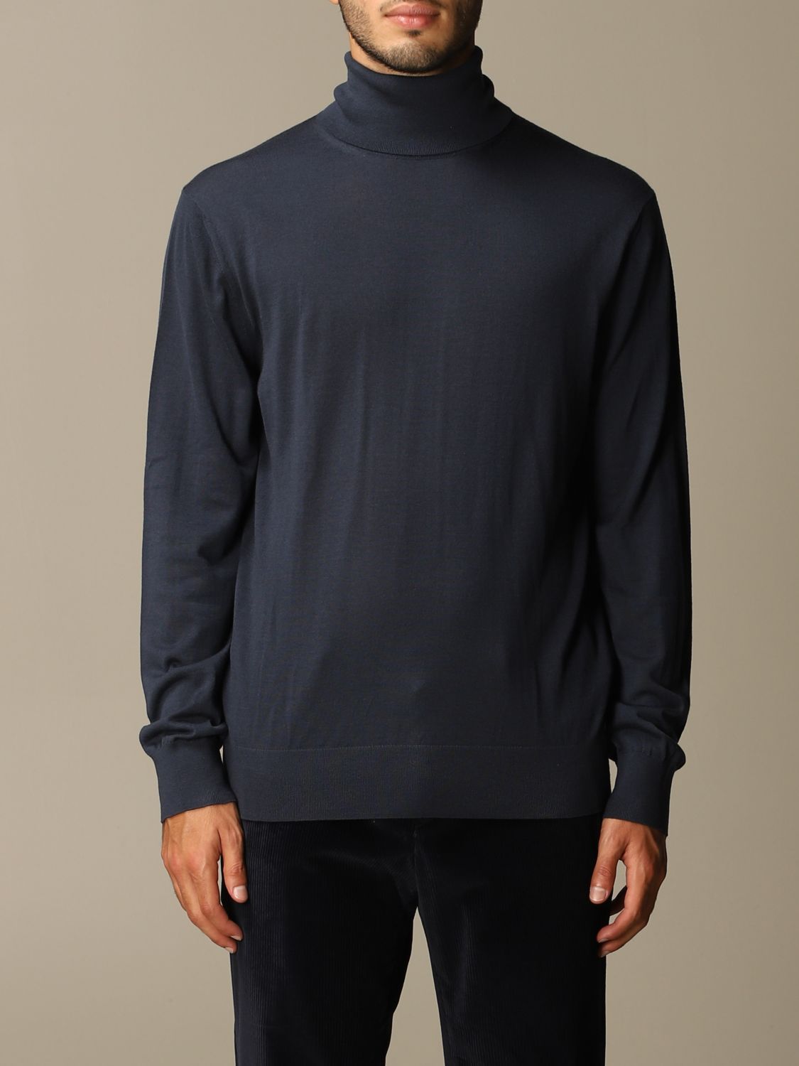 Z Zegna Turtleneck In Pure Wool With Long Sleeves Sweater Z Zegna Men Violet Sweater Z Zegna Zz1 Vvm96 Giglio En