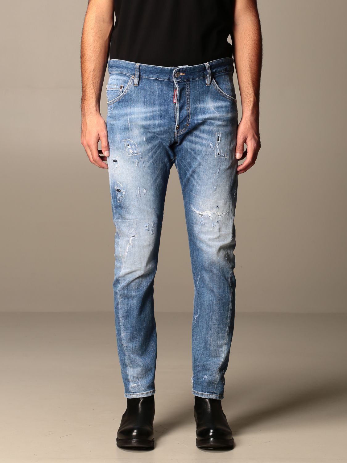 Dsquared2 Jeans In Used Denim With Tears | atelier-yuwa.ciao.jp