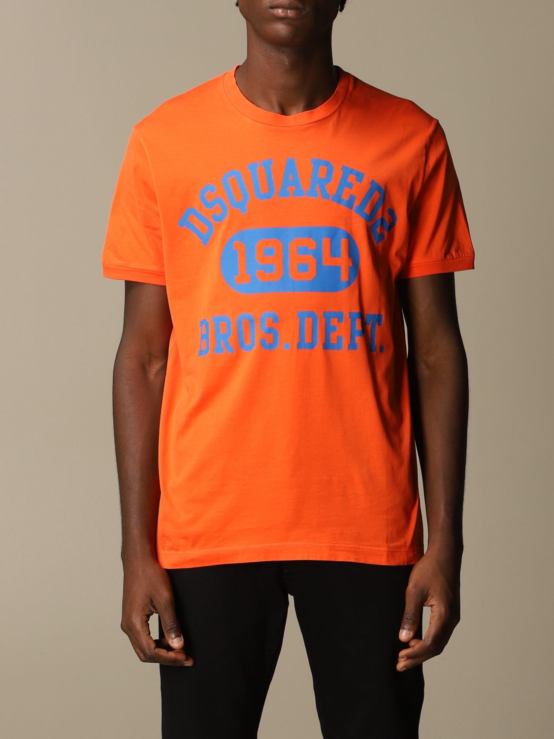 T-shirt Dsquared2 in cotone con logo 1964 | T-Shirt Dsquared2 Uomo  Arancione | T-Shirt Dsquared2 S74GD0759 S22427 Giglio IT