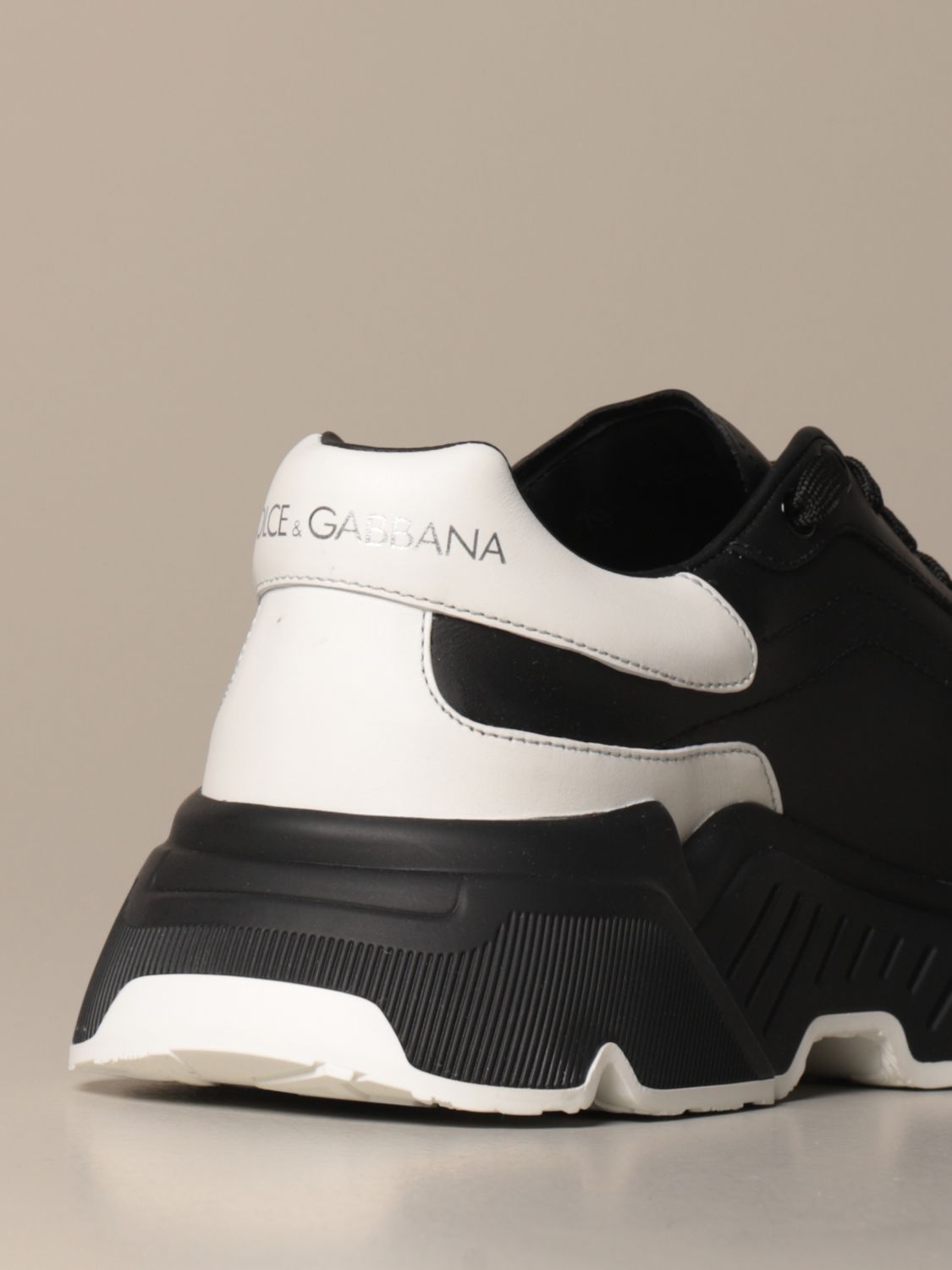 DOLCE & GABBANA: running sneakers in leather with logo | Sneakers Dolce