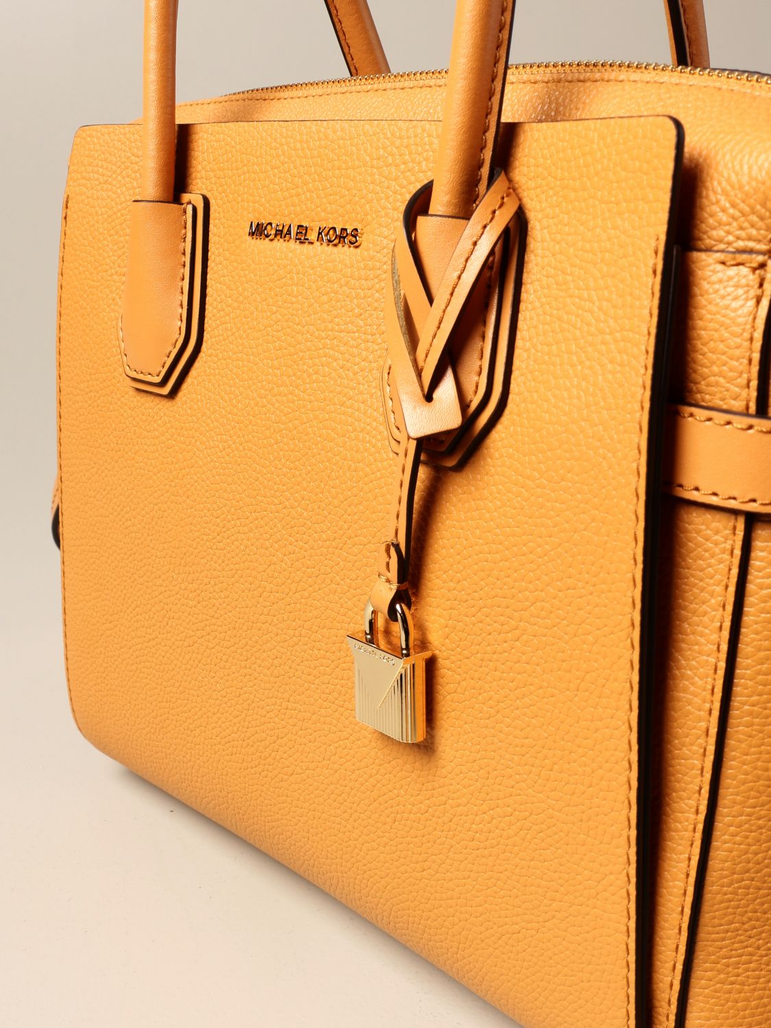 Michael Kors Mustard Leather Mercer Tote - ShopStyle