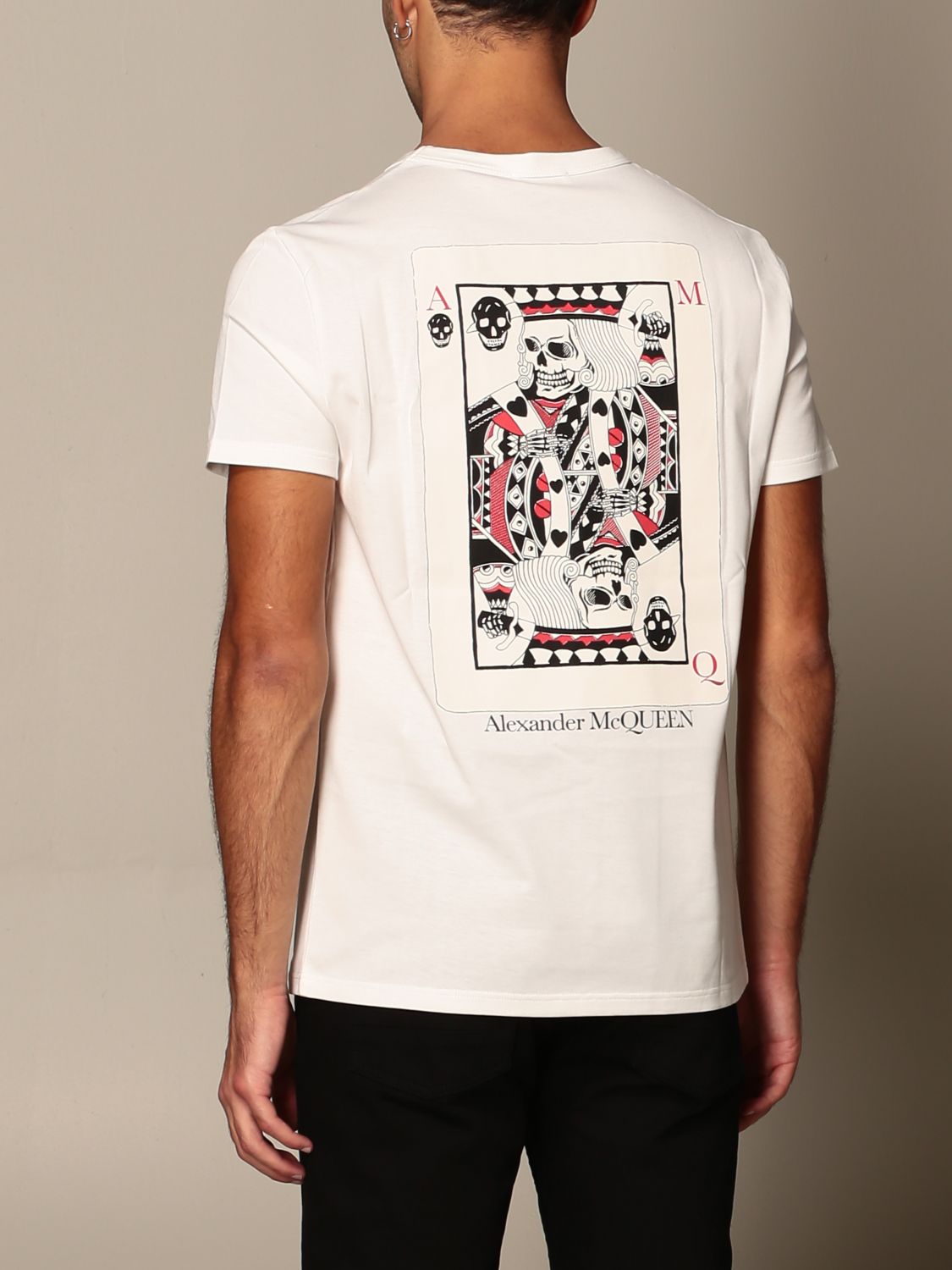 Alexander McQueen T-shirt with skull poker print