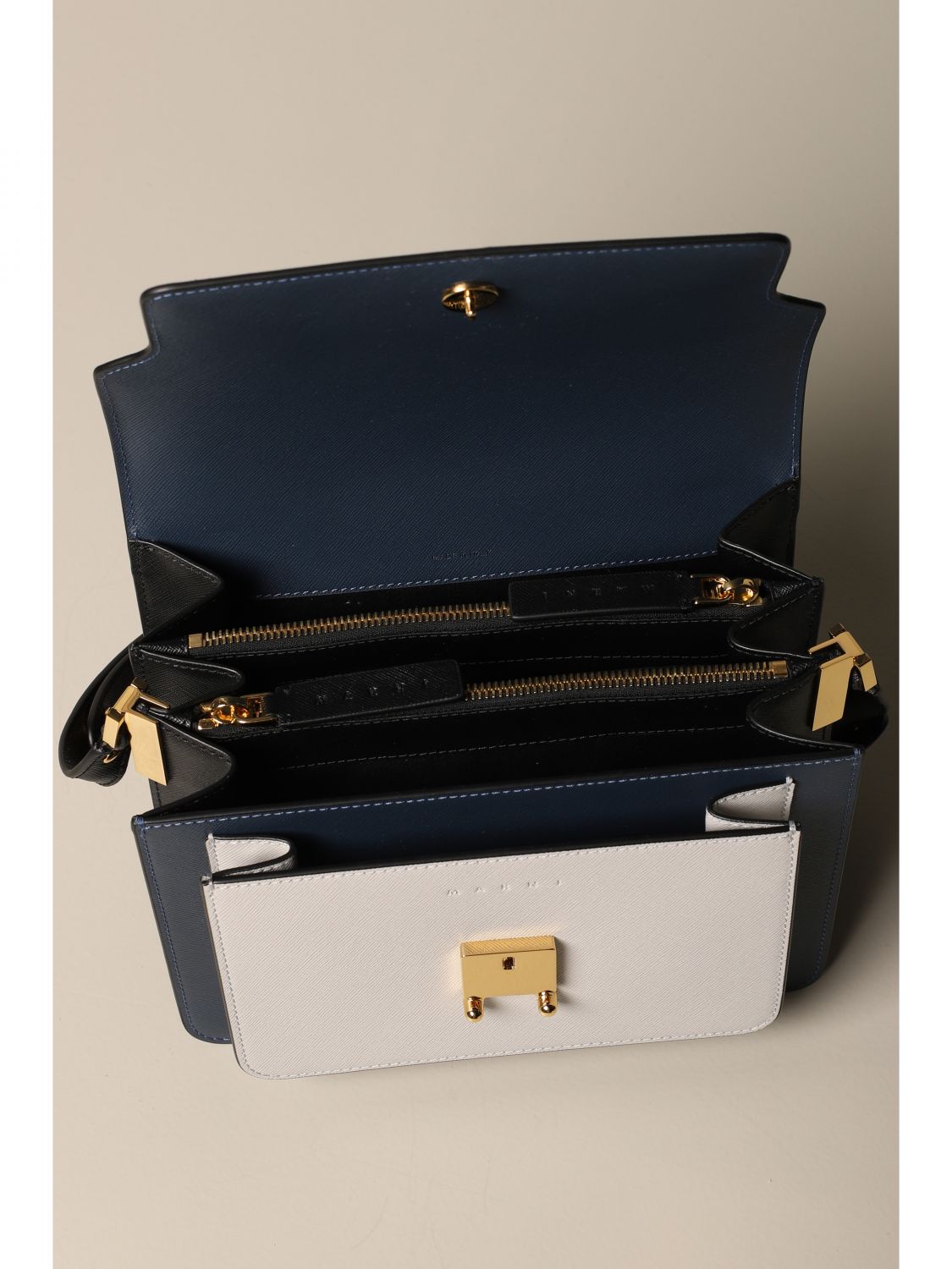 Shoulder bags Marni - Tricoloured saffiano Trunk bag - SBMPN09U57LV520Z329I