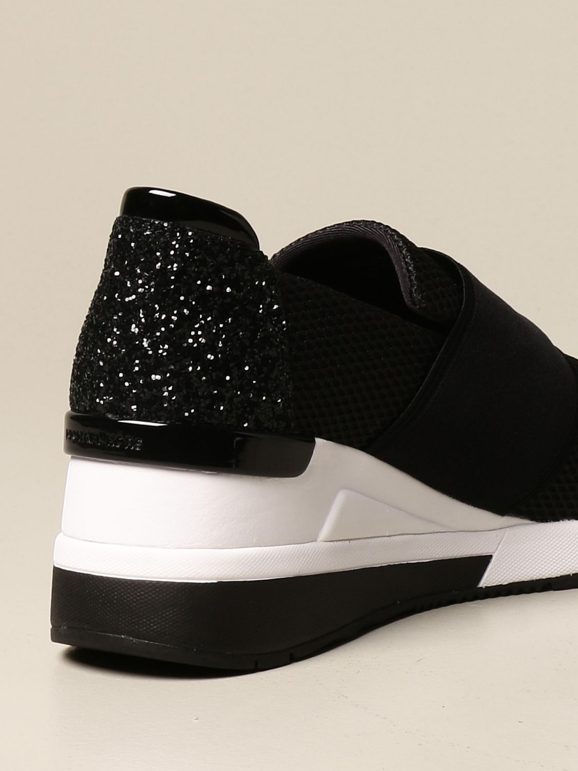MICHAEL KORS: Michael sneakers in mesh and glitter - Black | Michael Kors  sneakers 43S7FXFS1D online on 