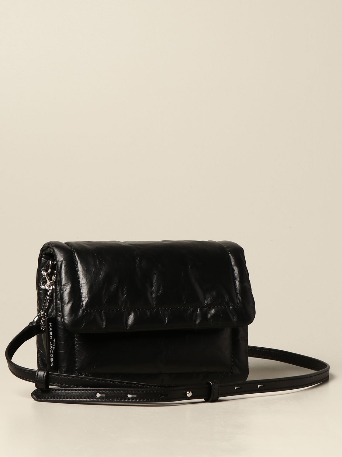 MARC JACOBS: The Pillow bag in ultralight leather - Black  Marc Jacobs  crossbody bags M0015416 online at