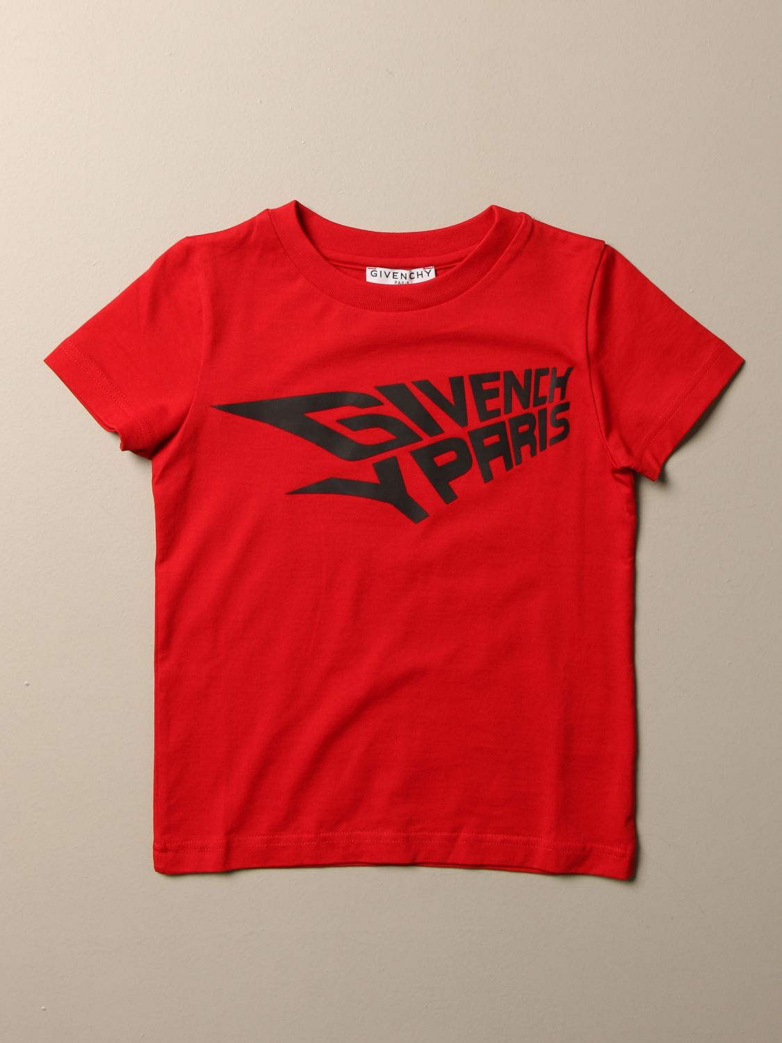 givenchy red logo t shirt
