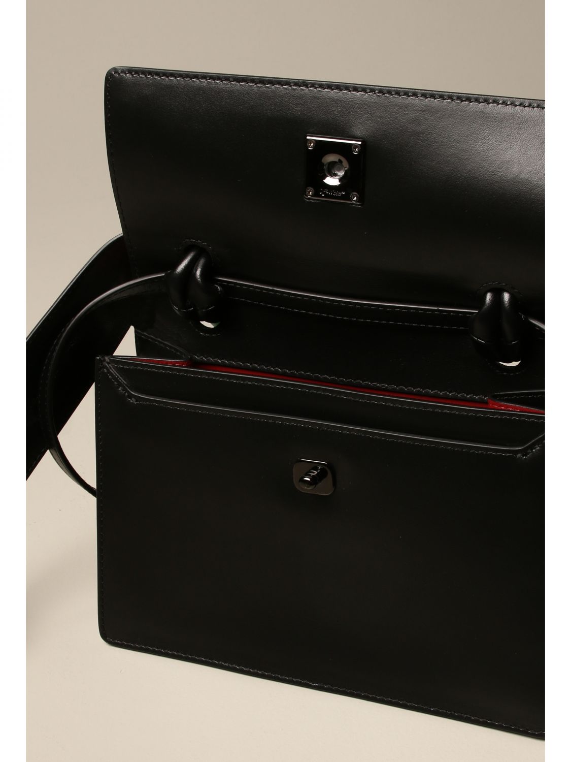 Jitney 1.4 leather handbag Off-White Orange in Leather - 30601762
