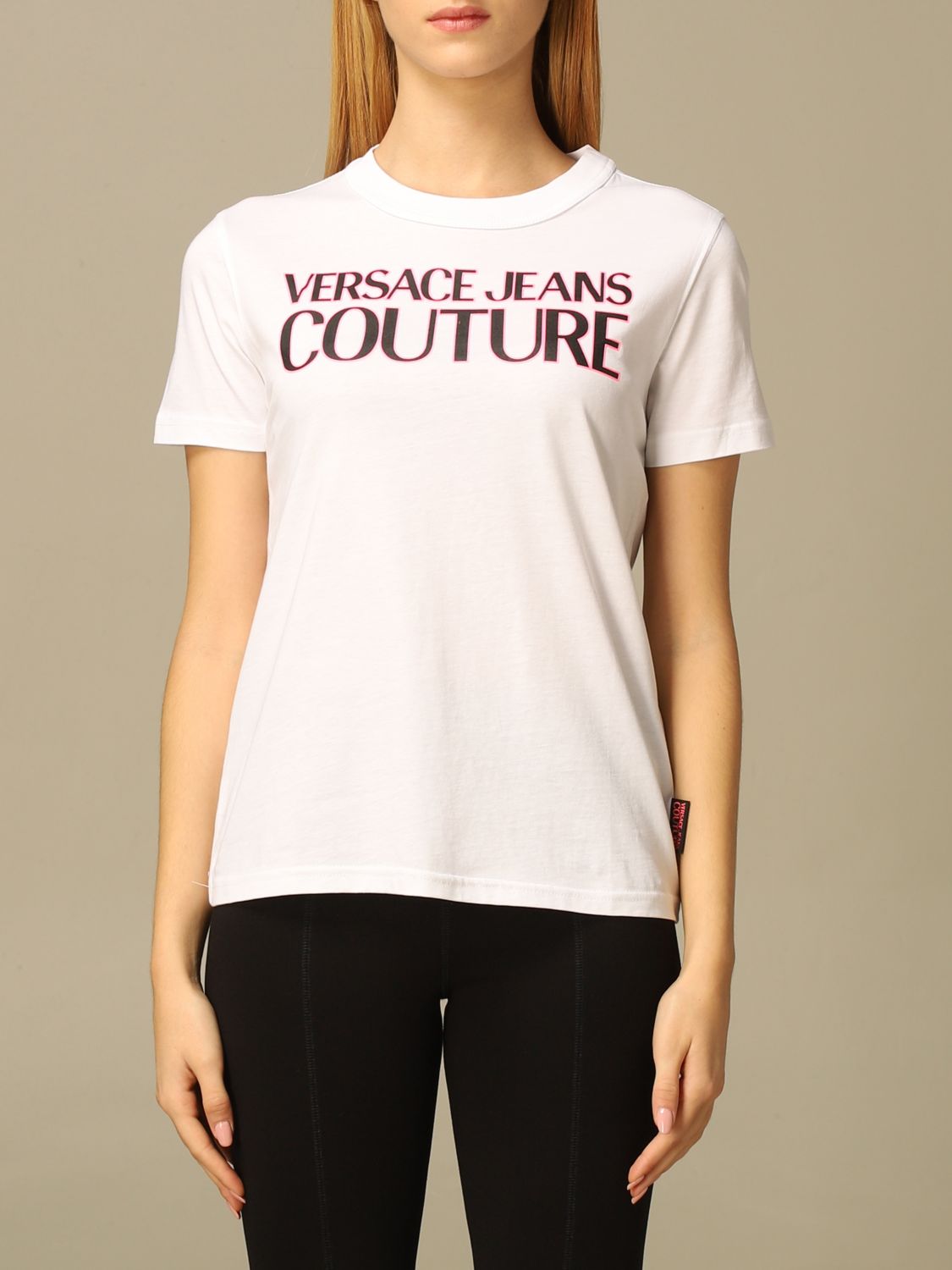 Versace Jeans Couture Womens Logo Tee Shirt White