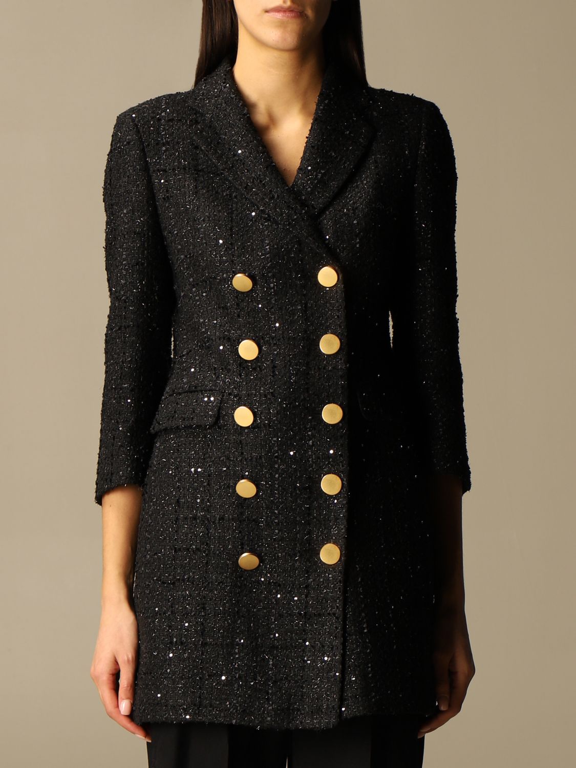 Tagliatore Outlet: double-breasted jacket in bouclé fabric | Coat