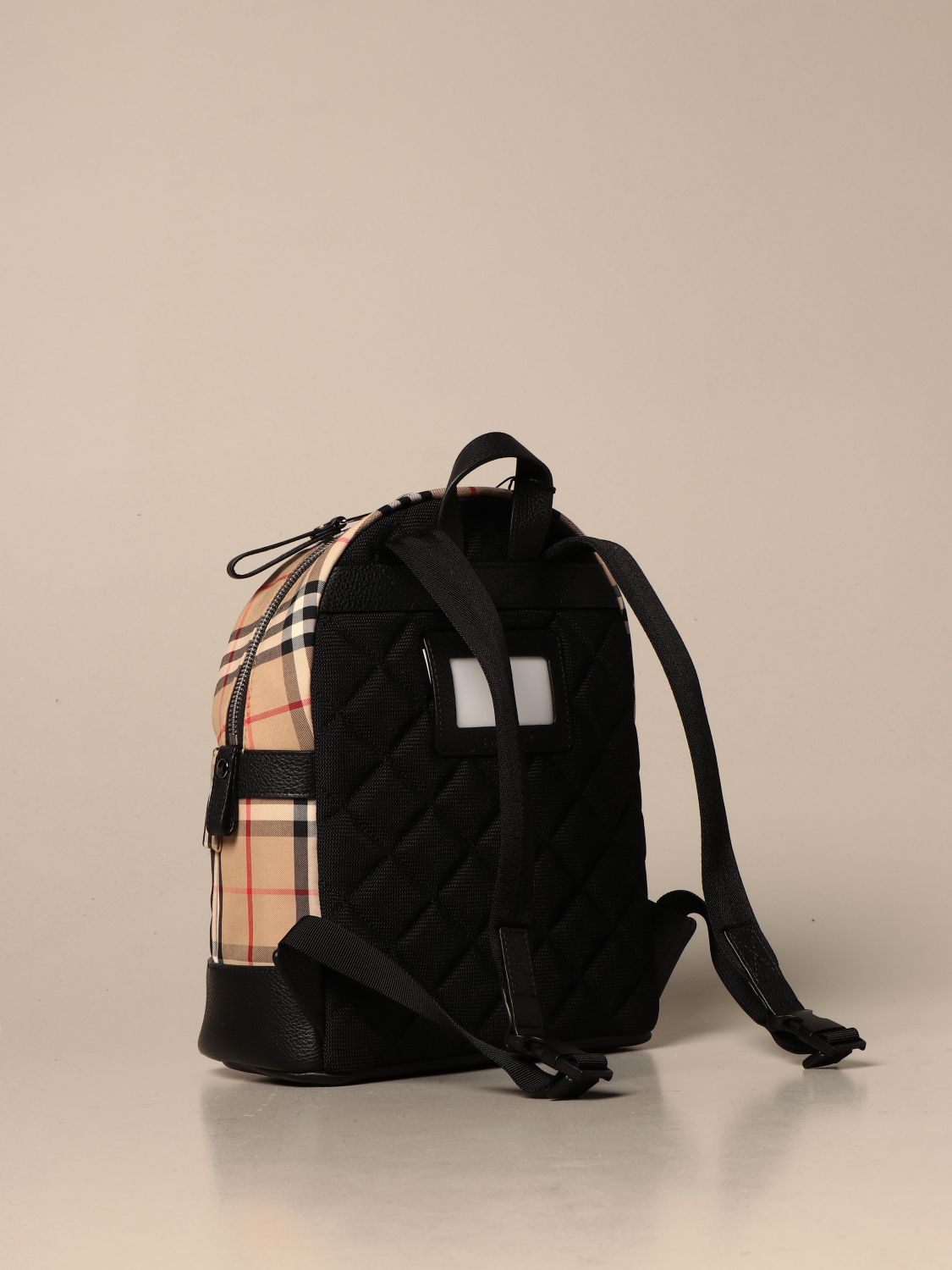 Burberry Backpack In Vintage Check Cotton Bag Burberry Kids Beige Bag Burberry Giglio En