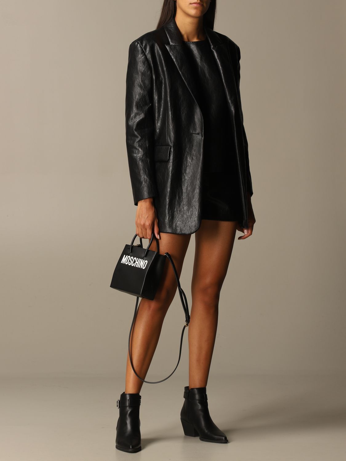 MOSCHINO COUTURE: Bolso tote para mujer, Negro | Bolso Tote Moschino Couture 7416 8001 en línea GIGLIO.COM