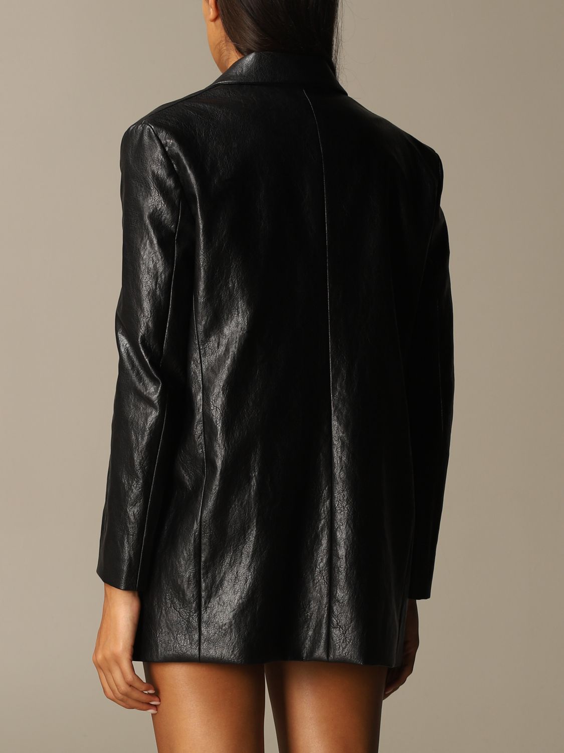 BOUTIQUE MOSCHINO: Giacca in eco pelle - Nero | Giacca Boutique Moschino  0515 6120 GIGLIO.COM