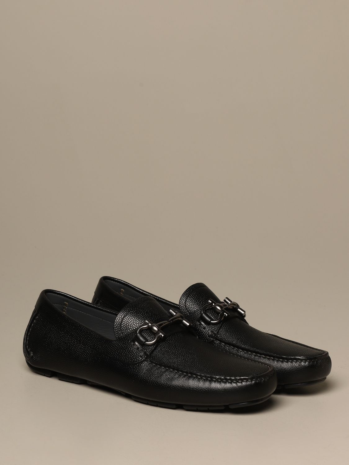 SALVATORE FERRAGAMO: leather loafer with Gancini horsebit | Loafers ...