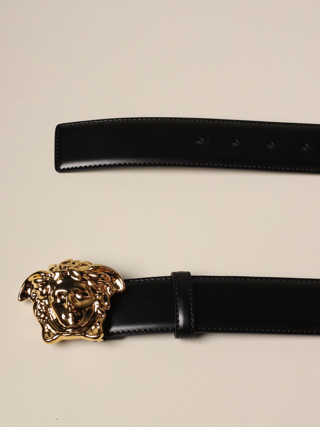 Men's Palazzo Leather Belt by Versace