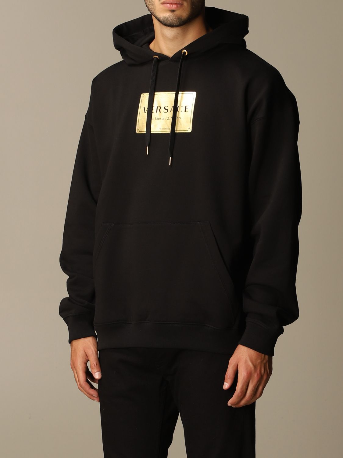 VERSACE: Sweatshirt men - Black | Sweatshirt Versace A87450 A232781 ...