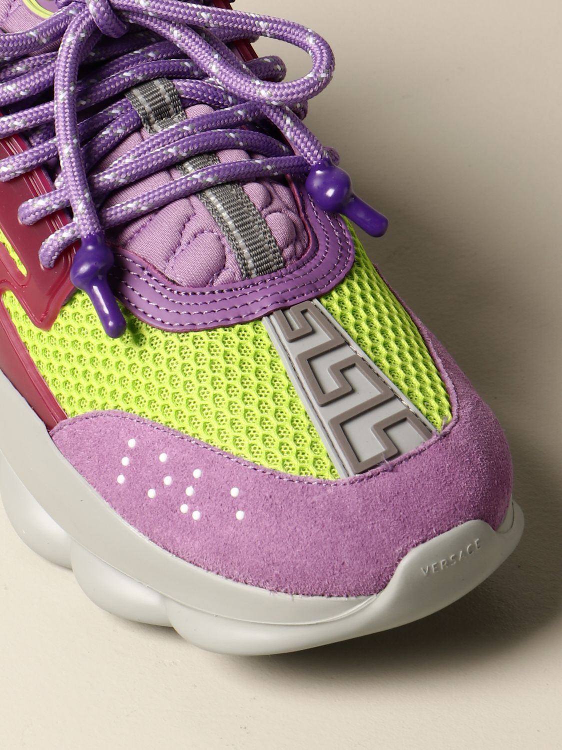 purple versace sneakers