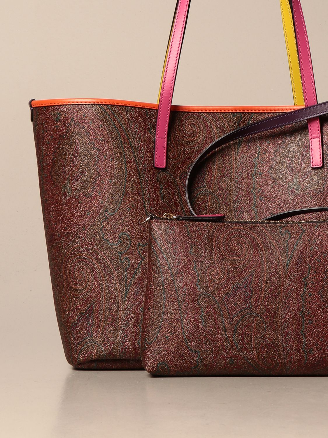 ETRO: shoulder bag in paisley leather | Handbag Etro Women Multicolor ...