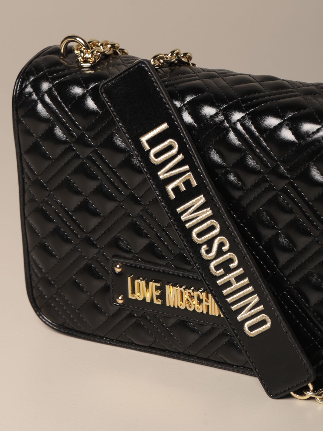 LOVE MOSCHINO: quilted shoulder bag 